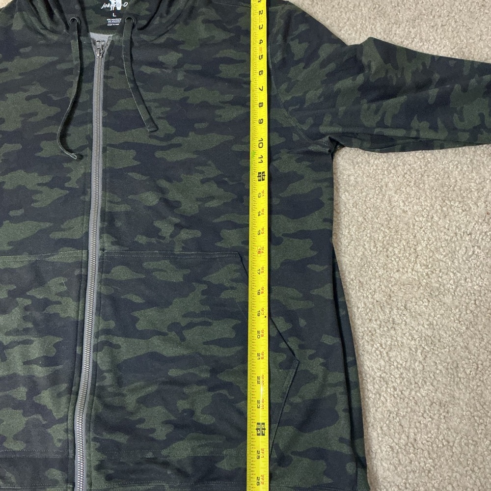 johnnie-O Dark Green Camouflage Zip-Up Sweater - Picture 6 of 6